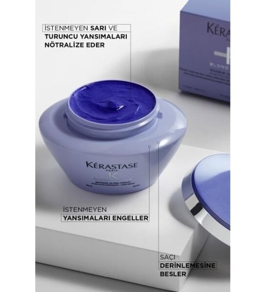 Kerastase Blond Absolu Sarı Saçlar için Besleyici ve Renk Koruyucu Maske - Masque Ultra-Violet 200 ml