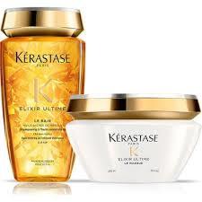 KERASTASE Elixir Ultime Mat Saçlar İçin Parlaklık Şampuanı - Le Bain 250 ml + Mat Saçlar İçin Parlaklık Maskesi - Le Masque 200 ml