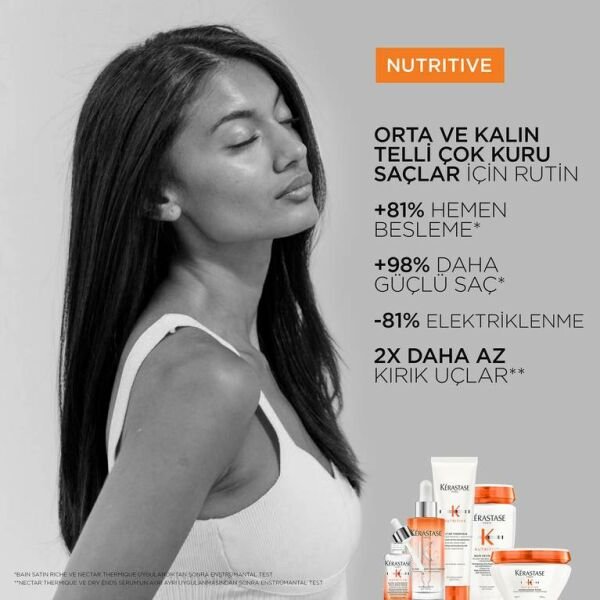 Kerastase Nutritive Çok Kuru,Orta ile Kalın Telli Saçlar İçin Derinlemesine Besleyici ve Nemlendirici Saç Maskesi-Masquintense Riche 200ml