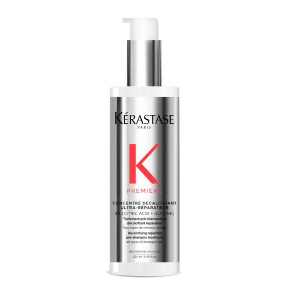Kerastase Premiere Saçta kırılmaya neden olan kalsiyum birikimini azaltarak yıpranmış saçlar için çift etkili onarım sağlayan şampuan öncesi bakım-Concentré Décalcifiant Ultra-Réparateur 250ml