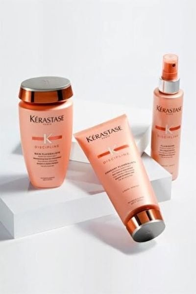 Kerastase Discipline Elektriklenme Önleyici Şampuan 250ml + Durulanan Krem 200ml + Isı koruyucu sprey 150ml