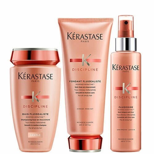 Kerastase Discipline Elektriklenme Önleyici Şampuan 250ml + Durulanan Krem 200ml + Isı koruyucu sprey 150ml