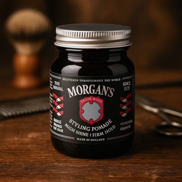 Morgan's Pomade High Shine Firm Hold Styling Pomade -Sert Tutuş, Parlaklık Veren Saç Şekillendirici Pomad 100 gr