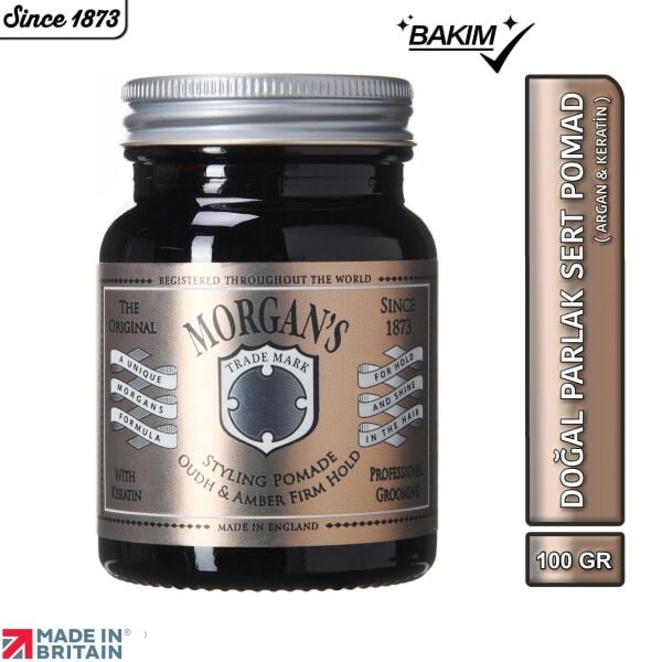 Oudh & Amber -Kalıcı Sert Tutuş Sağlayan Şekillendirici Pomad 100 gr