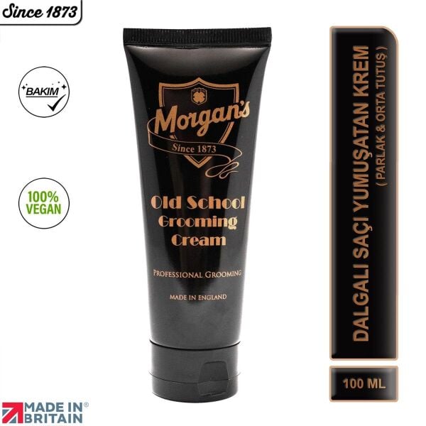 Morgan's Pomade Old School Grooming Cream - Orta Tutuşlu Parlak Şekillendirici Bakım Kremi 100 ml